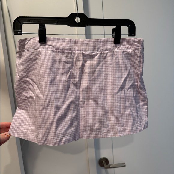 Mini purple and white check skirt with built in shorts! - Picture 2 of 4